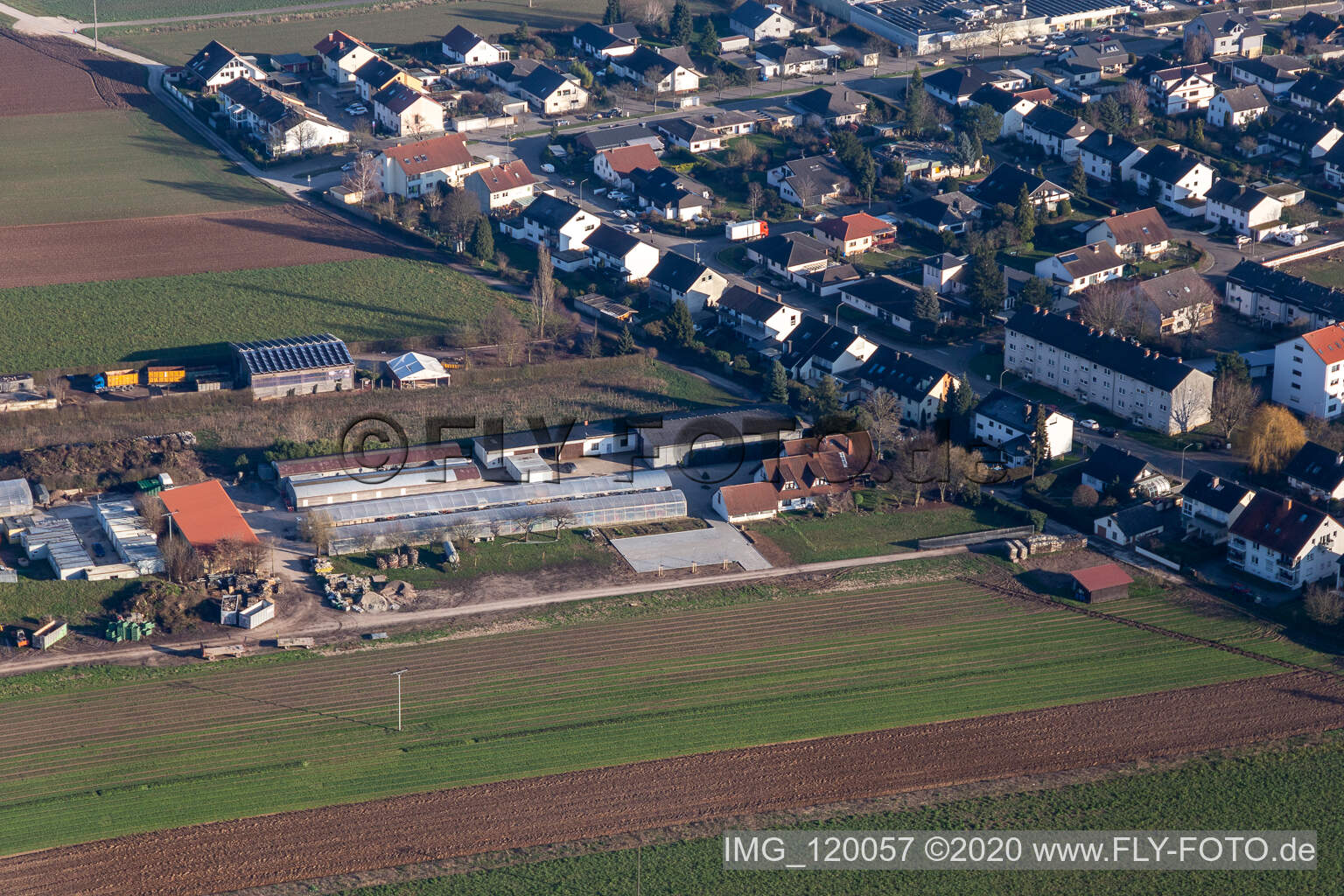 Luftbild von Kasa Landschaftsgärtner Kugelmann in Kandel im Bundesland Rheinland-Pfalz, Deutschland