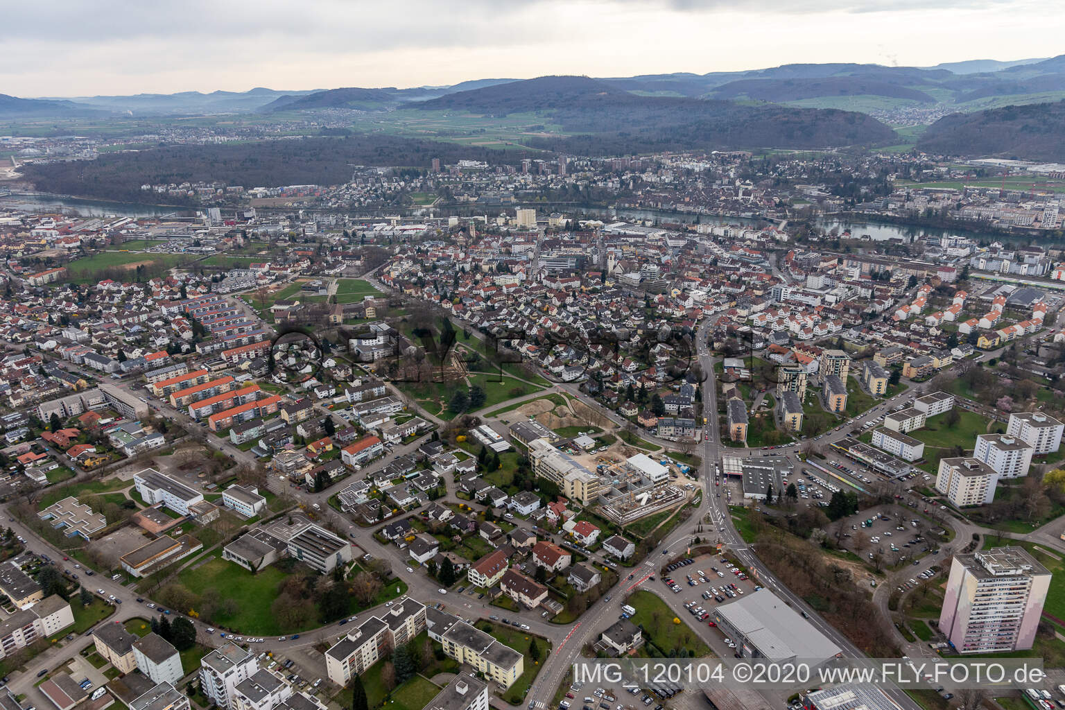Luftbild von Rheinfelden im Bundesland Baden-Württemberg, Deutschland