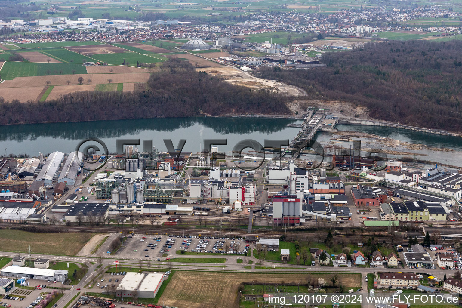 Evonik Treibacher Persalze in Rheinfelden im Bundesland Baden-Württemberg, Deutschland