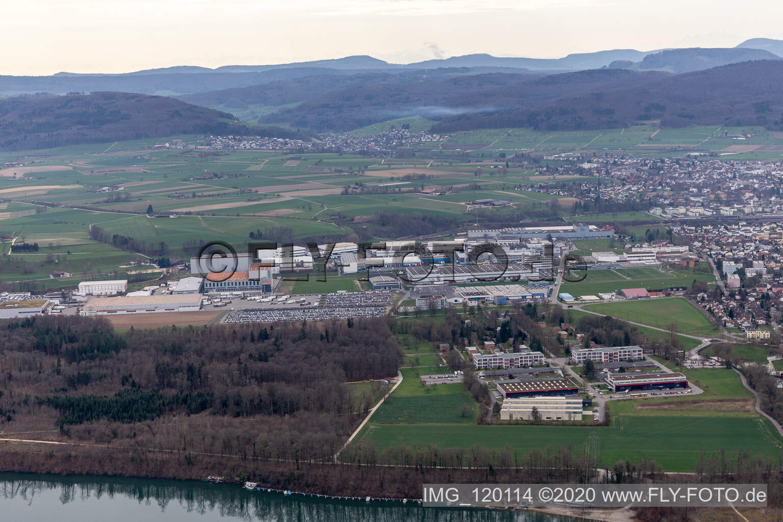 Industriegebiet Riburg in Möhlin im Bundesland Aargau, Schweiz