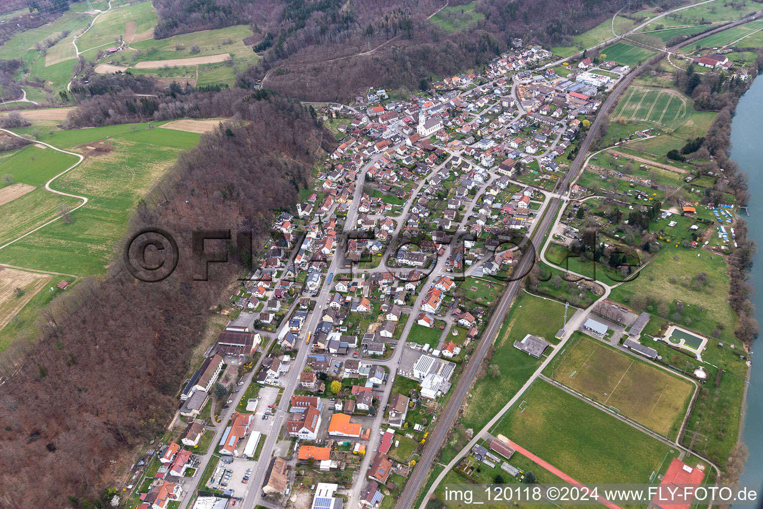 Schwörstadt im Bundesland Baden-Württemberg, Deutschland