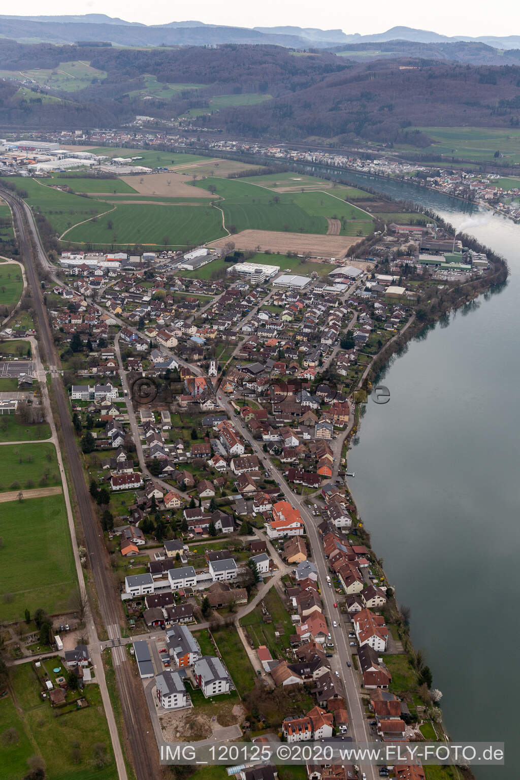 Luftbild von Bad Säckingen im Bundesland Baden-Württemberg, Deutschland