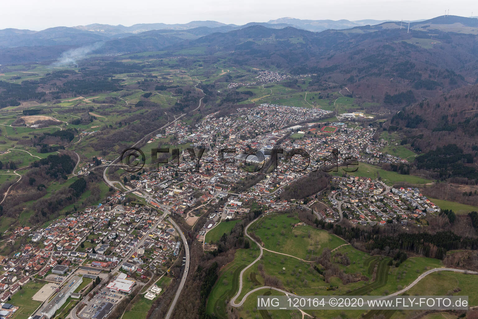 Luftbild von Wehr im Bundesland Baden-Württemberg, Deutschland