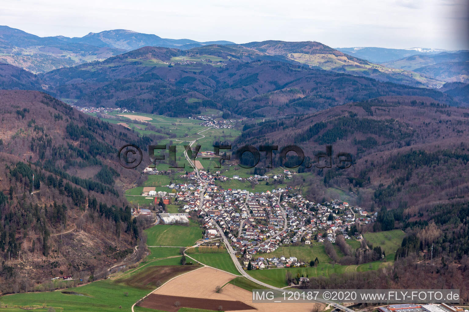 Luftbild von Langenau im Bundesland Baden-Württemberg, Deutschland