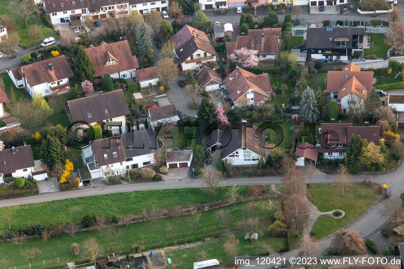 Luftbild von Im Ries im Ortsteil Fessenbach in Offenburg im Bundesland Baden-Württemberg, Deutschland