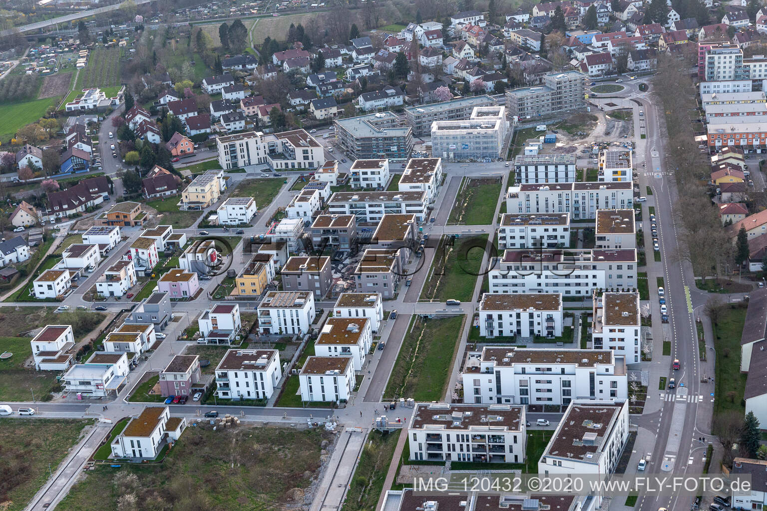 Luftbild von Im Seidenfaden in Offenburg im Bundesland Baden-Württemberg, Deutschland