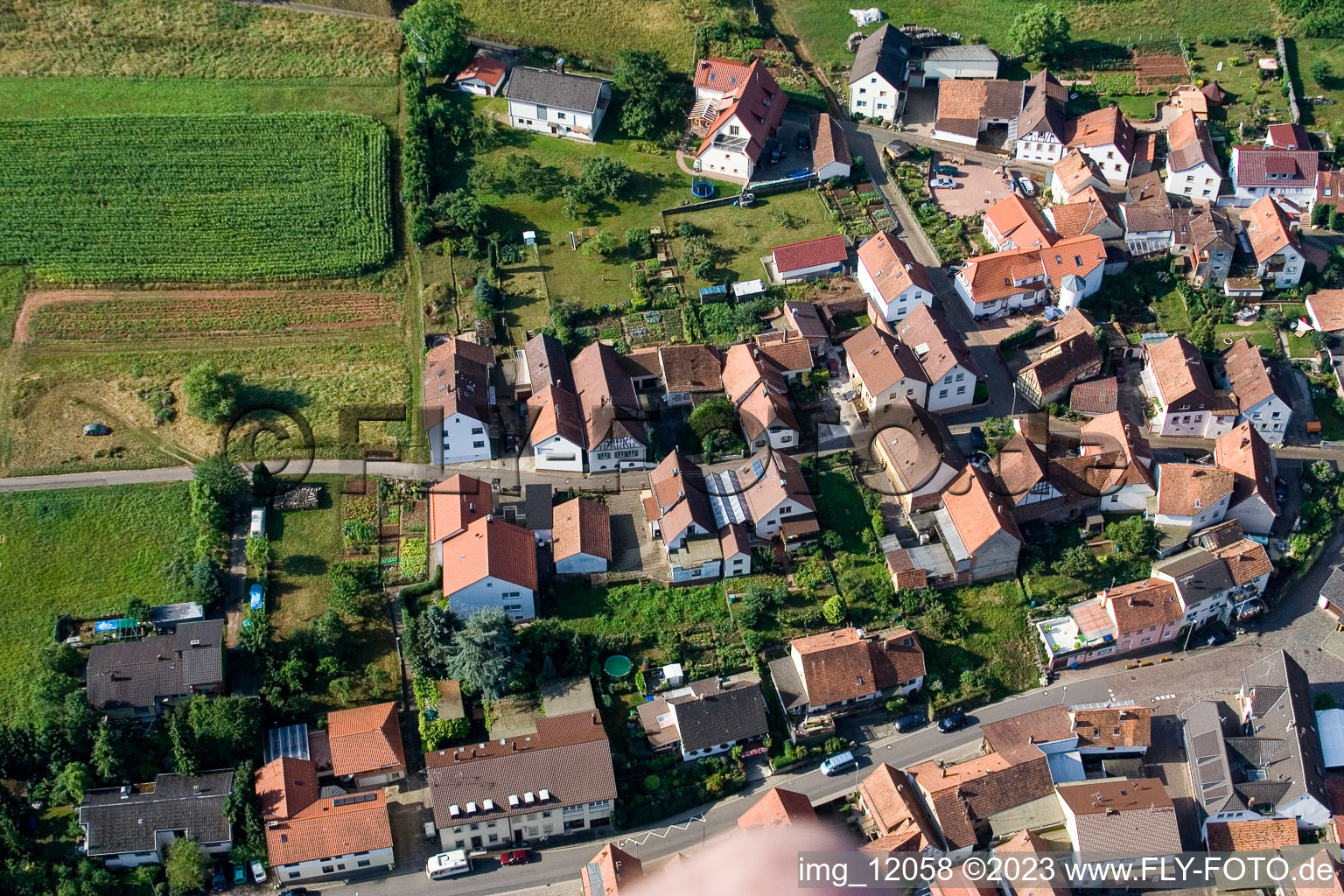 Ortsteil Gräfenhausen in Annweiler am Trifels im Bundesland Rheinland-Pfalz, Deutschland von der Drohne aus gesehen