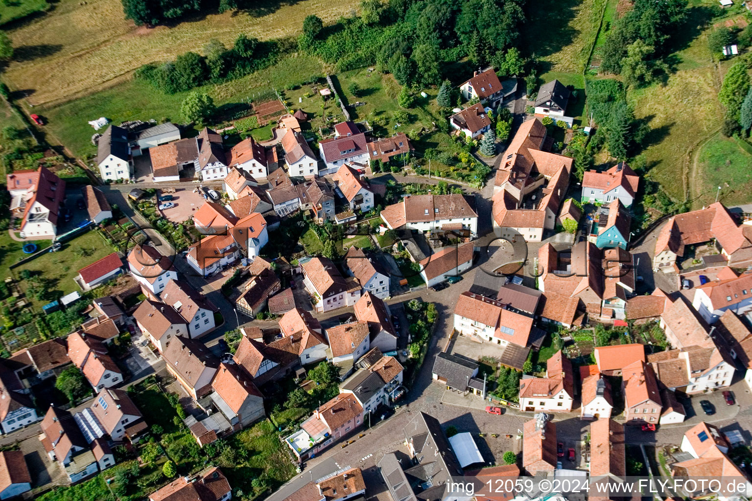 Luftbild von Ortsteil Gräfenhausen in Annweiler am Trifels im Bundesland Rheinland-Pfalz, Deutschland