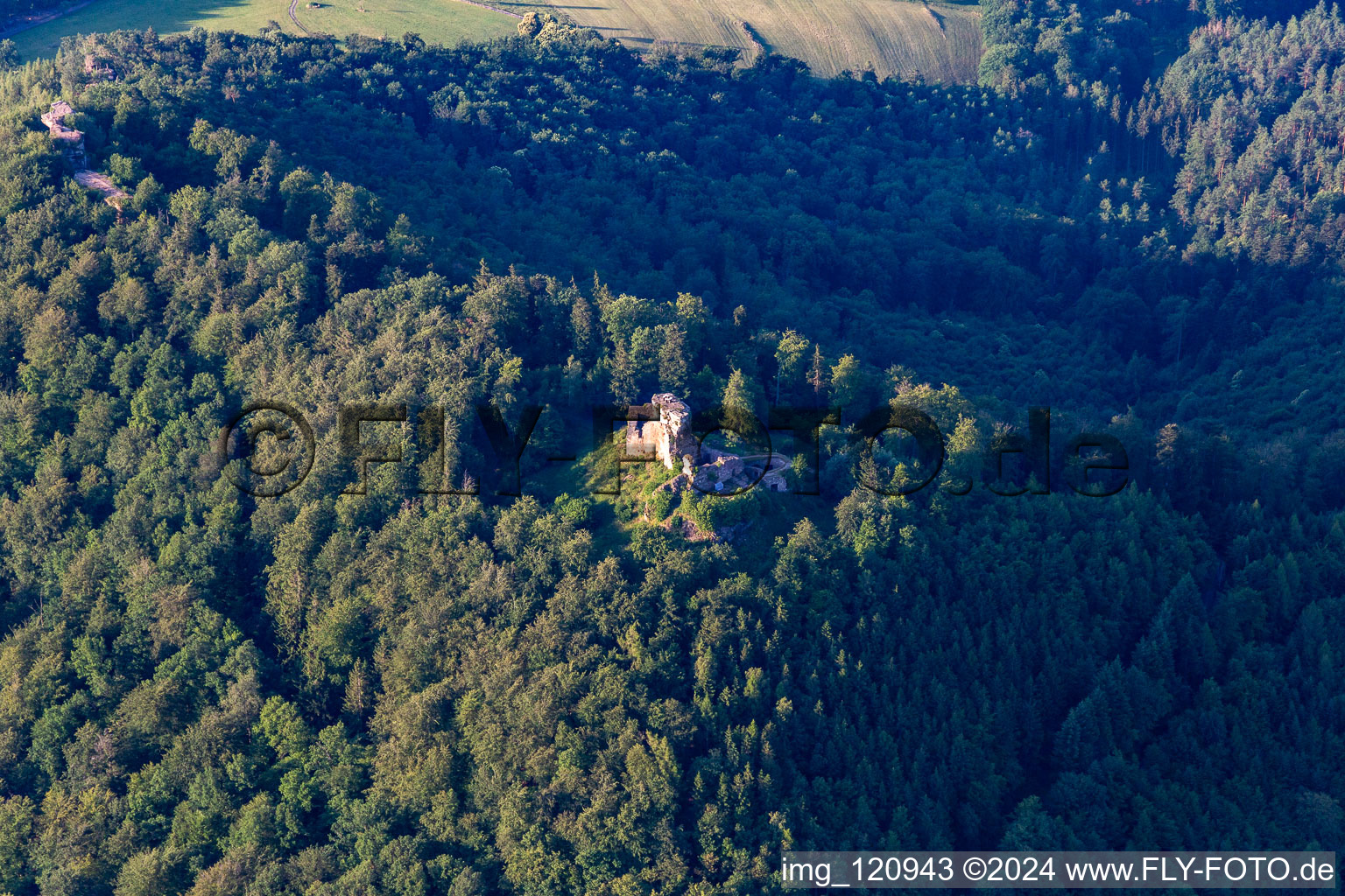 Luftbild von Chateau de Hohenburg in Wingen im Bundesland Bas-Rhin, Frankreich