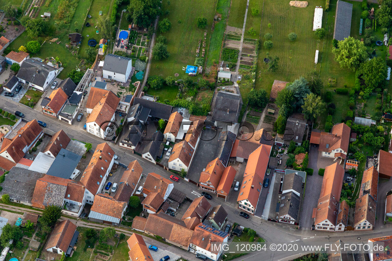 Luftbild von Gänsried in Freckenfeld im Bundesland Rheinland-Pfalz, Deutschland