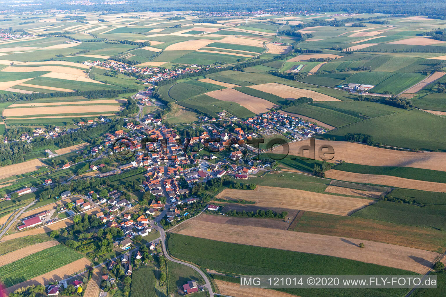 Trimbach im Bundesland Bas-Rhin, Frankreich aus der Vogelperspektive