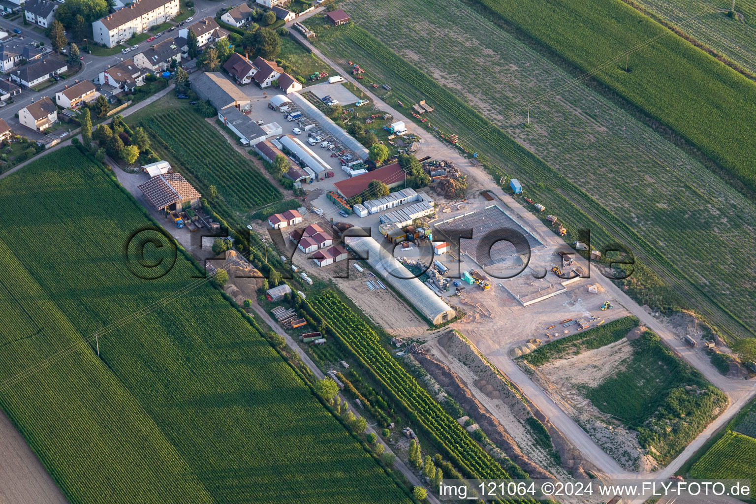 Luftbild von Kugelmann Biogemüße in Kandel im Bundesland Rheinland-Pfalz, Deutschland