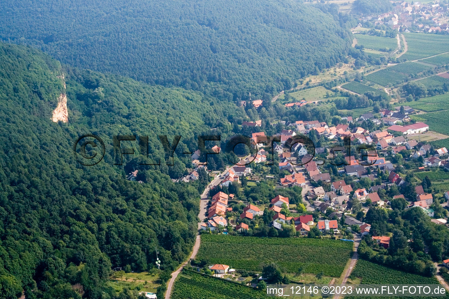 Luftaufnahme von Frankweiler im Bundesland Rheinland-Pfalz, Deutschland