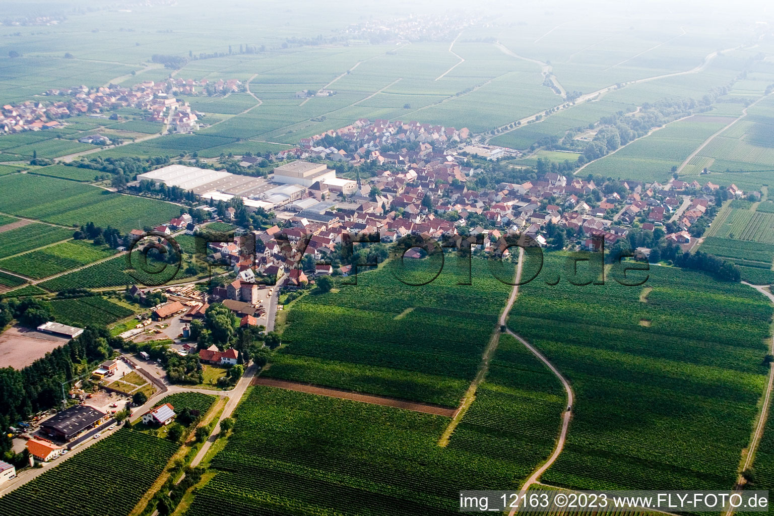 Luftbild von Böchingen im Bundesland Rheinland-Pfalz, Deutschland