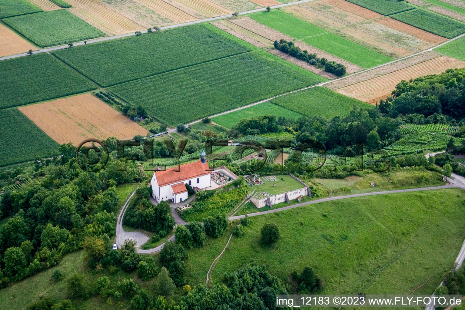 Luftaufnahme von Hirschau, Wurmlingen, Wurmlinger Kapelle im Bundesland Baden-Württemberg, Deutschland