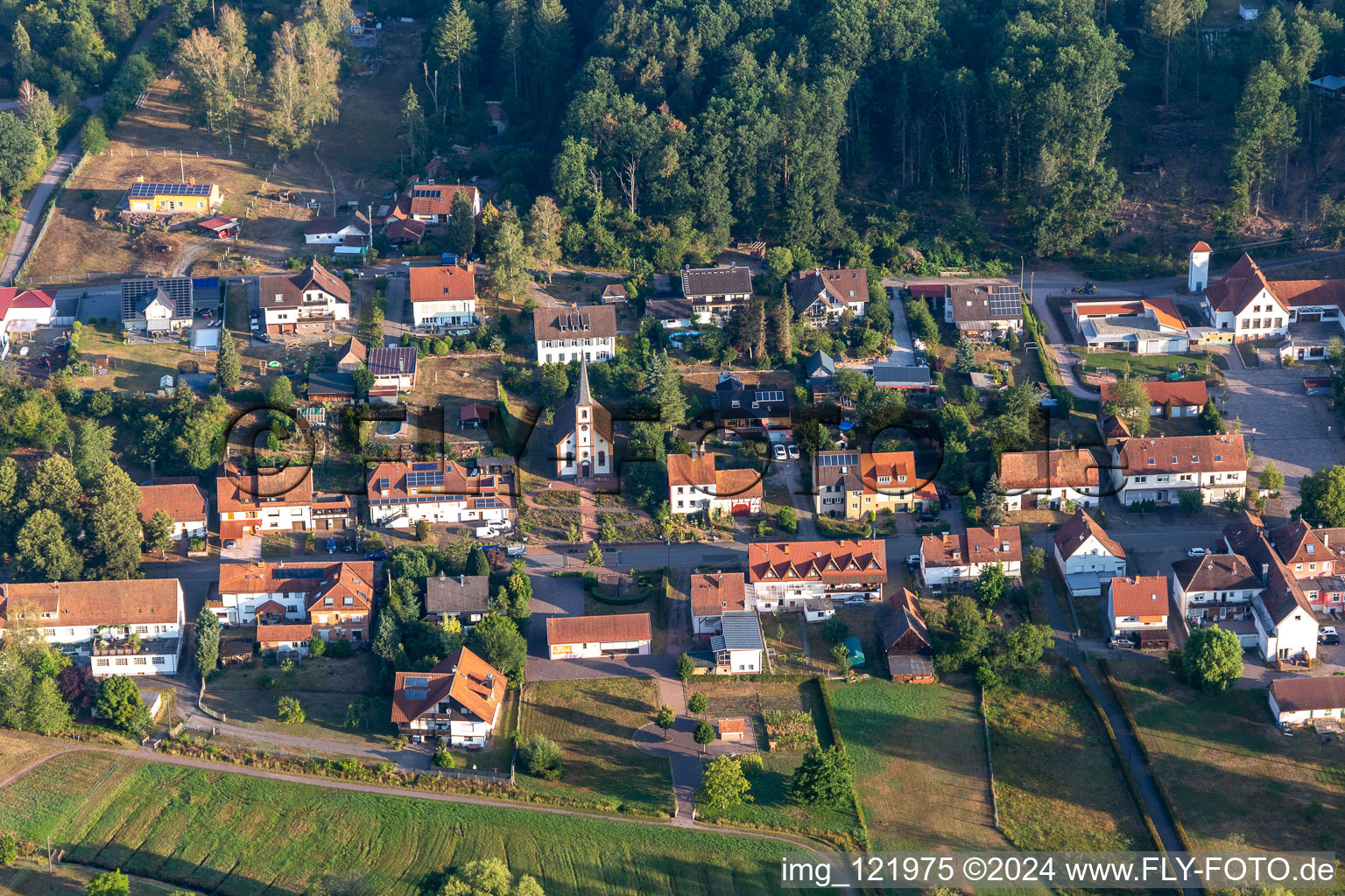 Ludwigswinkel im Bundesland Rheinland-Pfalz, Deutschland vom Flugzeug aus