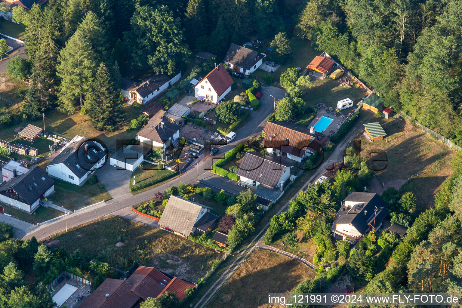 Ludwigswinkel im Bundesland Rheinland-Pfalz, Deutschland vom Flugzeug aus