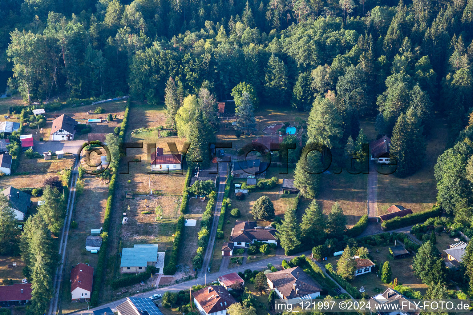 Ludwigswinkel im Bundesland Rheinland-Pfalz, Deutschland aus der Drohnenperspektive