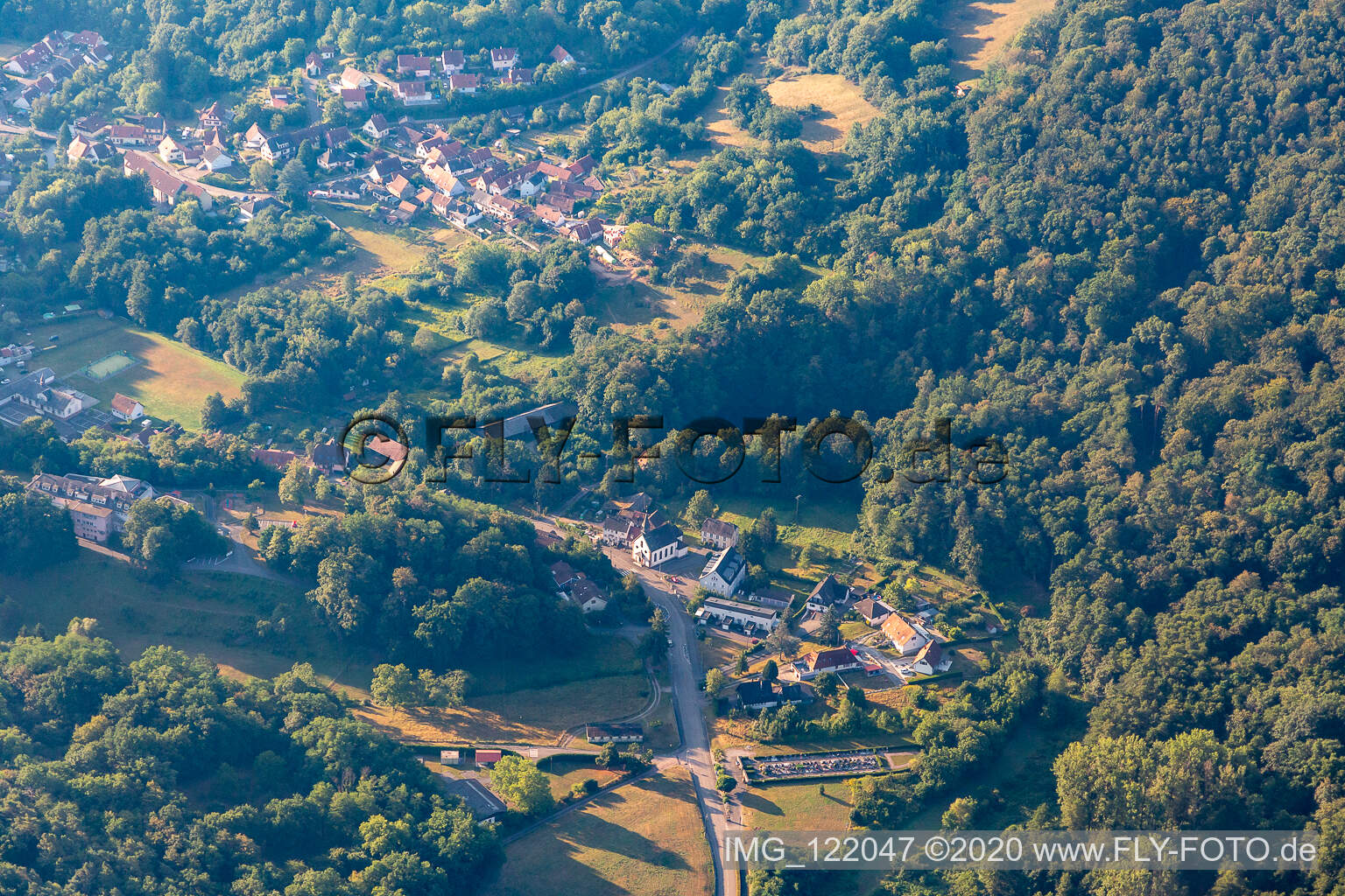 Weiler in Wissembourg im Bundesland Bas-Rhin, Frankreich von oben