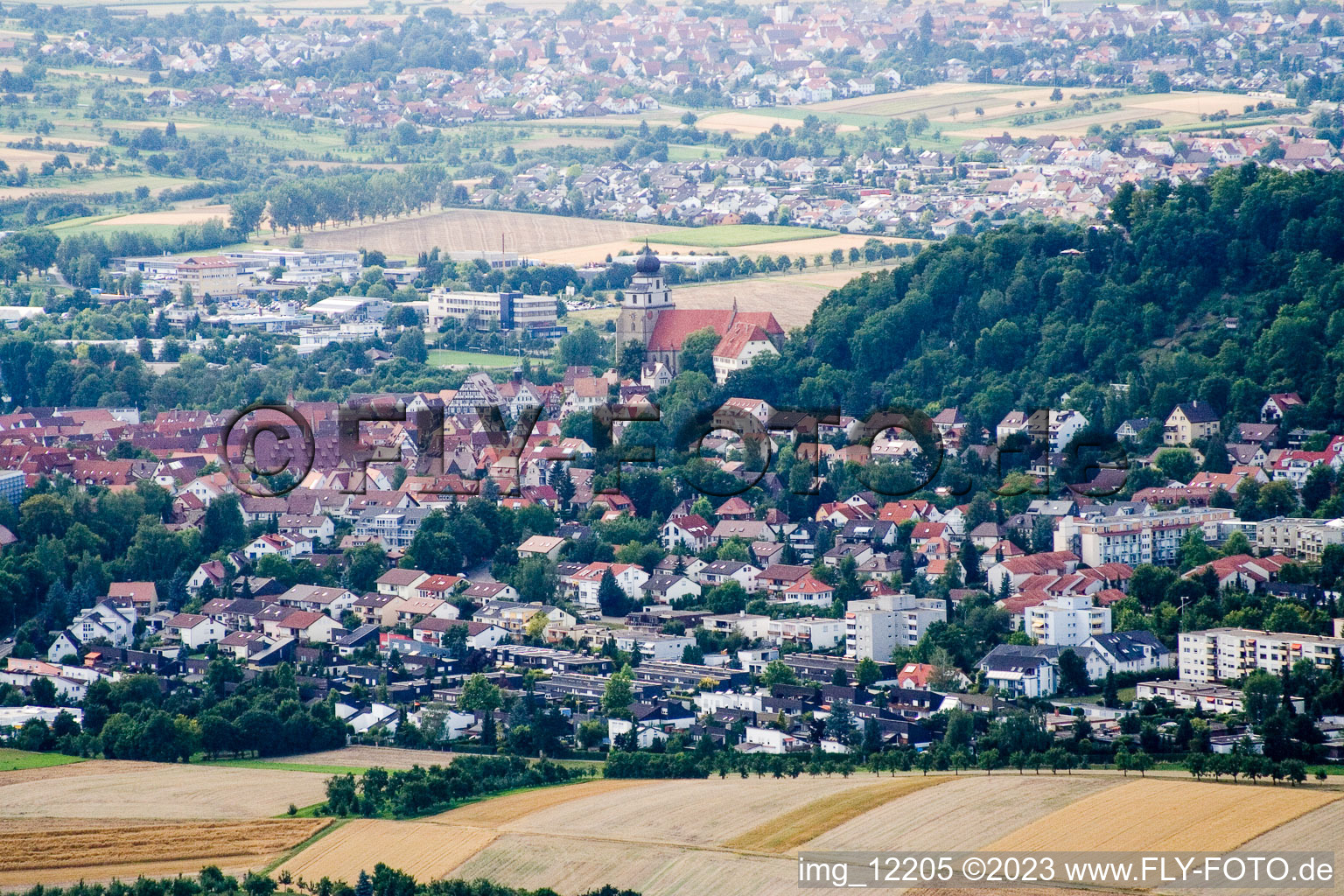Luftaufnahme von Von Südosten in Herrenberg im Bundesland Baden-Württemberg, Deutschland