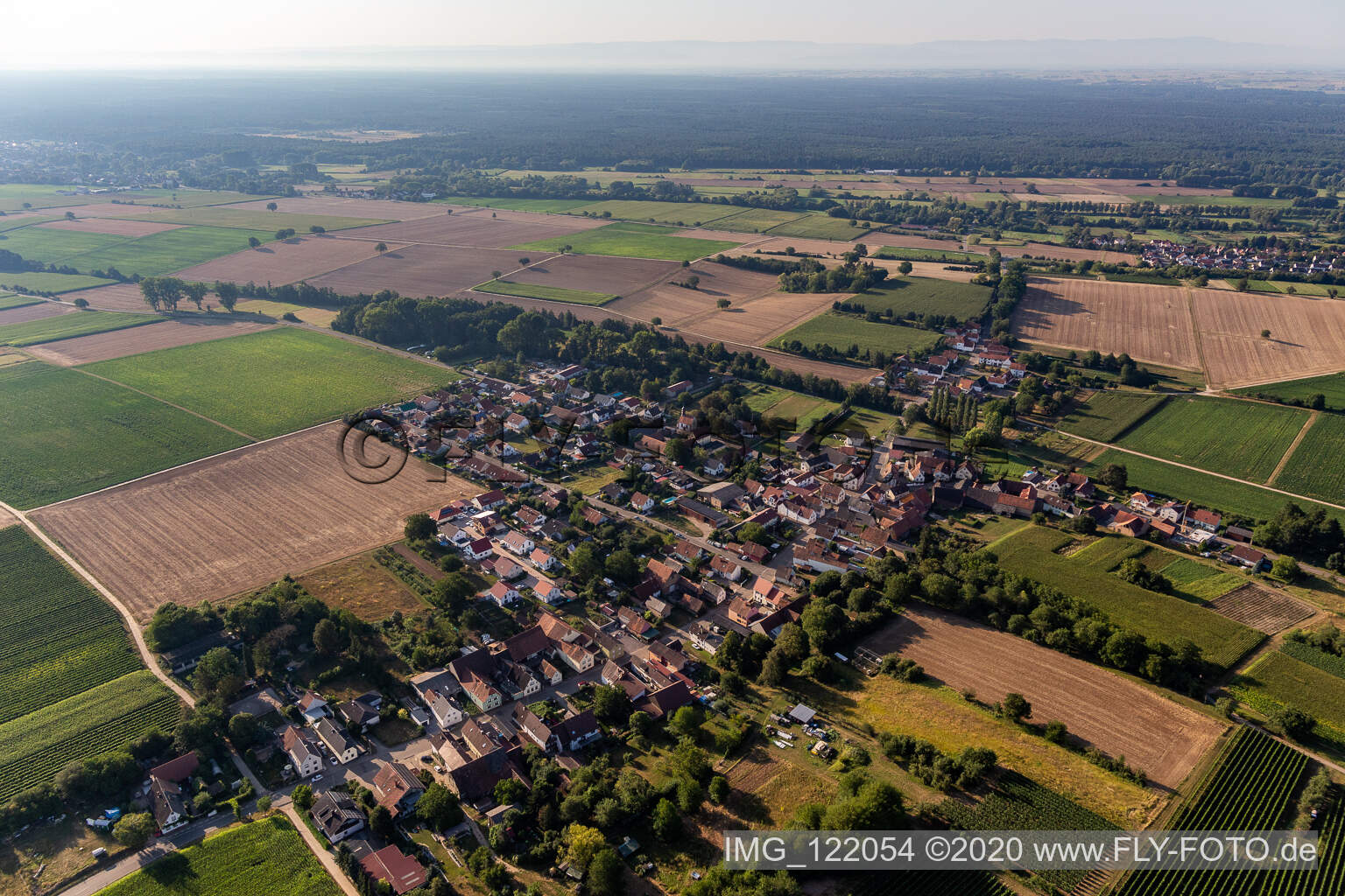 Niederotterbach im Bundesland Rheinland-Pfalz, Deutschland aus der Luft betrachtet