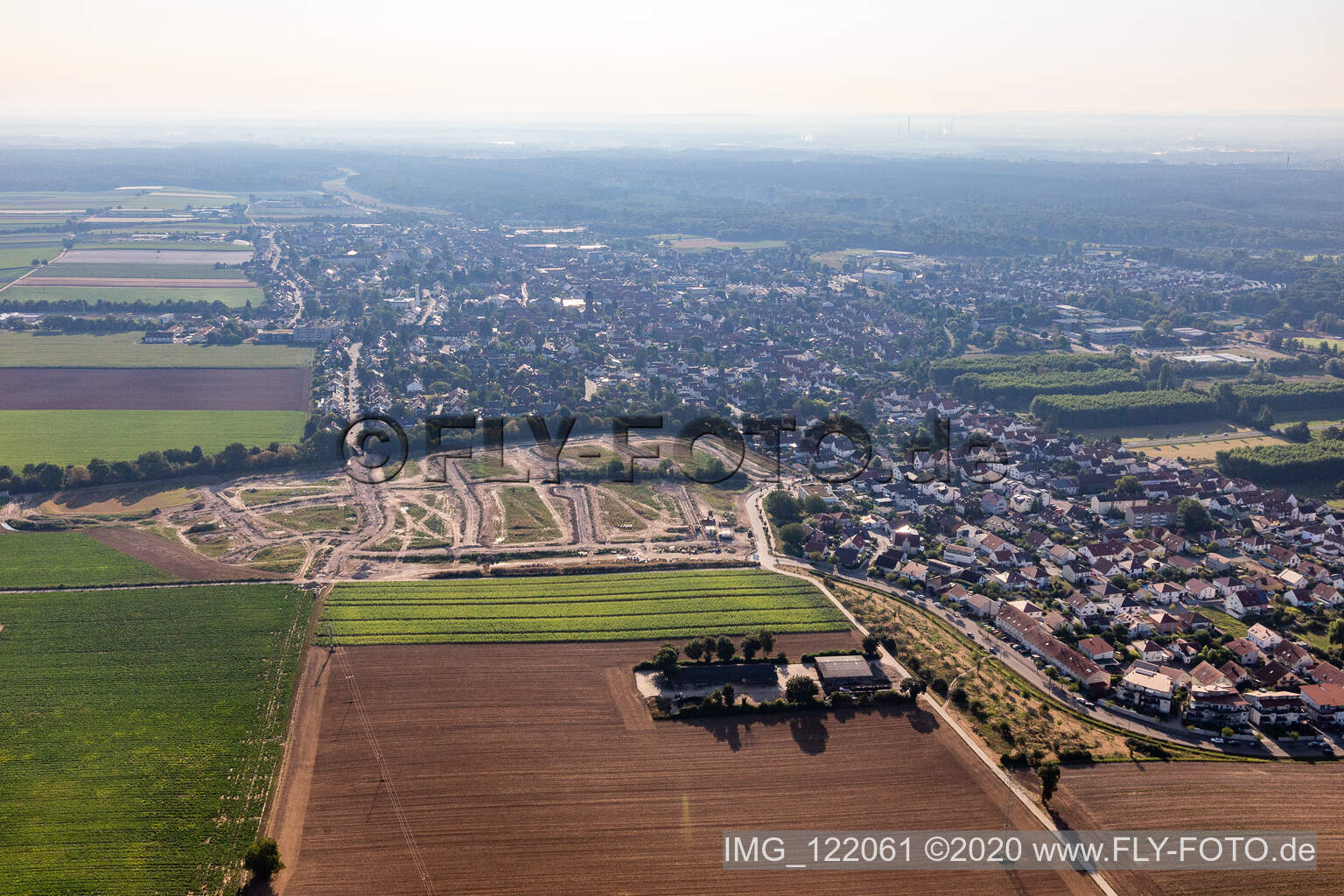 Luftbild von Baugebiet Höhenweg 2 in Kandel im Bundesland Rheinland-Pfalz, Deutschland