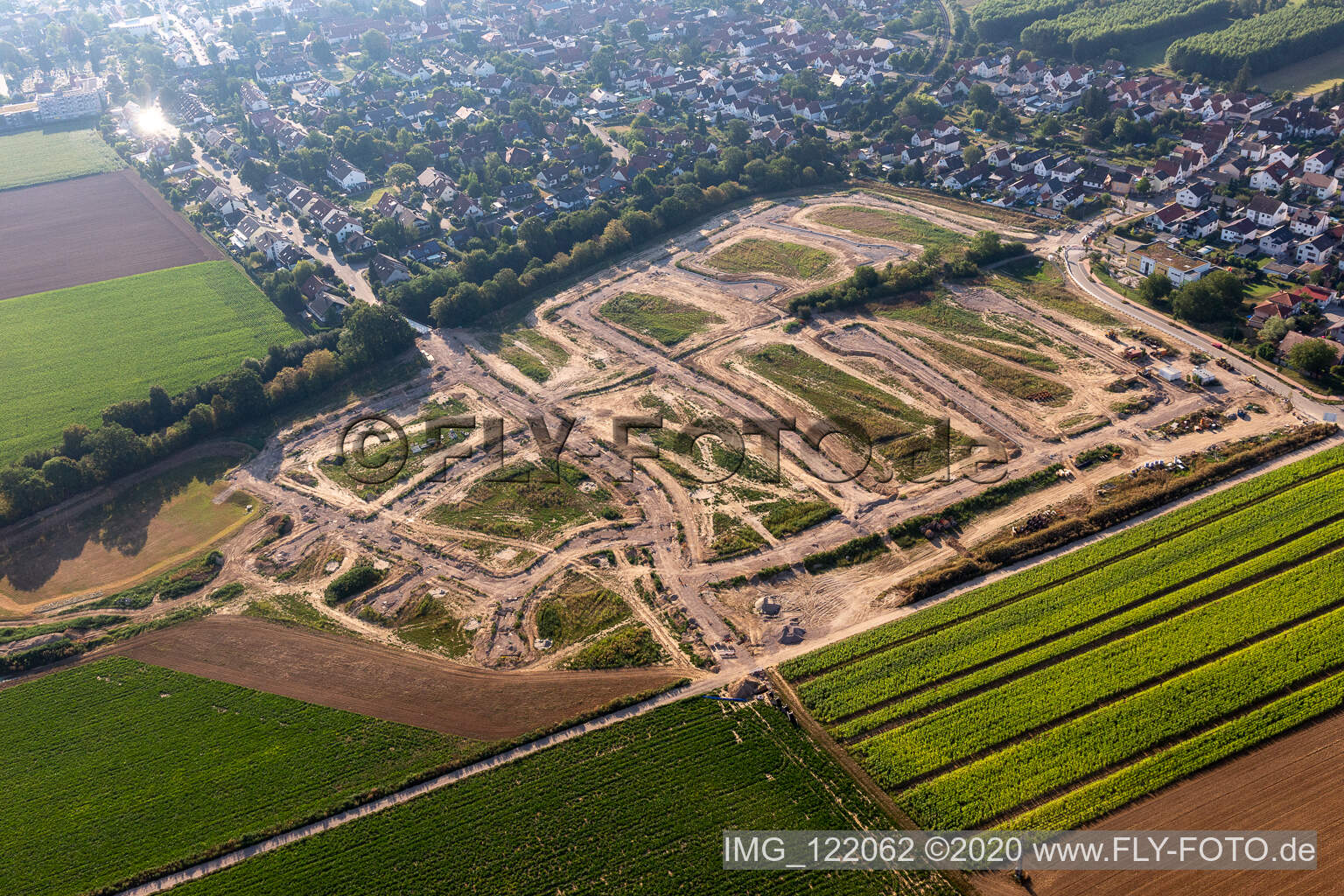 Luftaufnahme von Baugebiet Höhenweg 2 in Kandel im Bundesland Rheinland-Pfalz, Deutschland