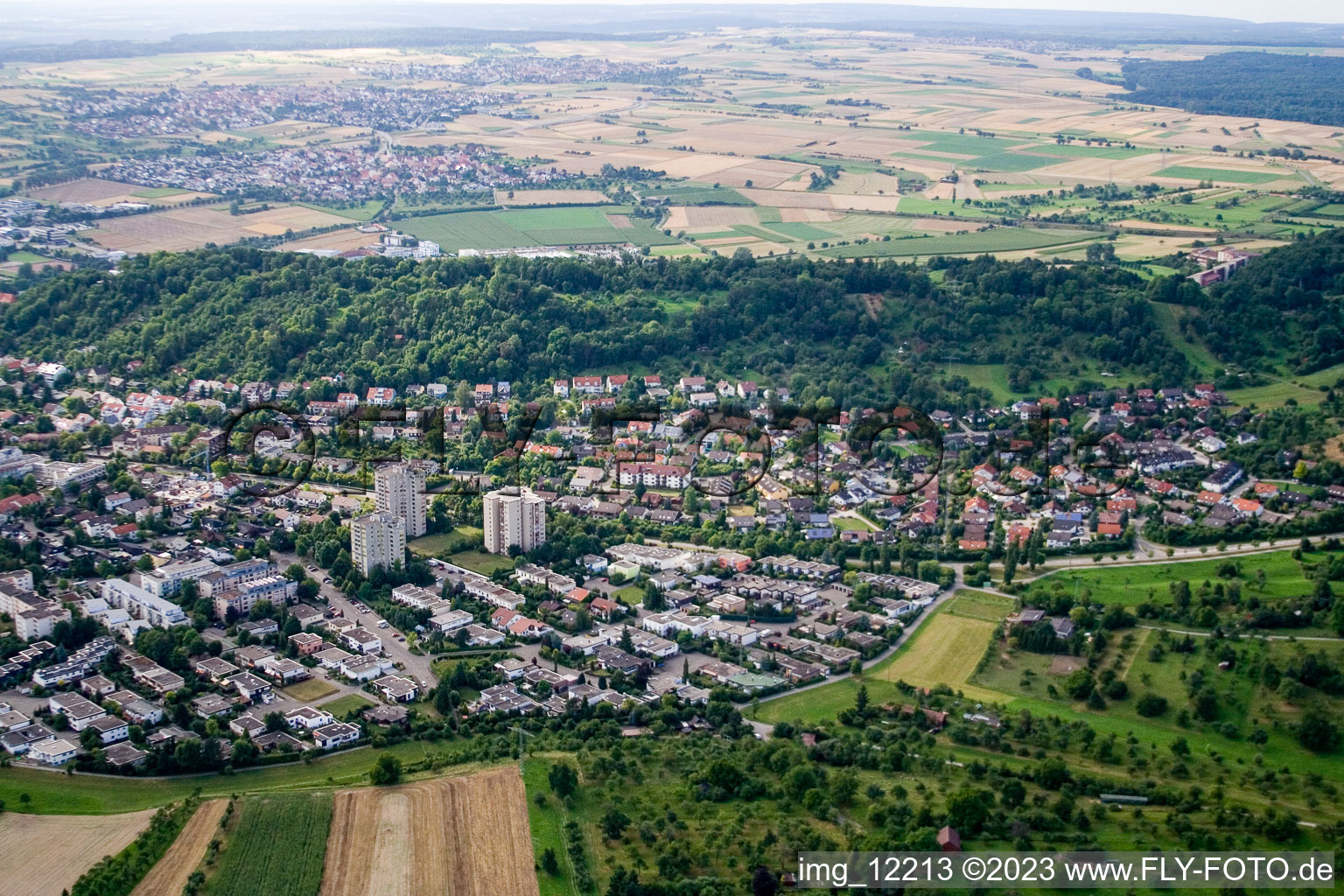 Luftbild von Hildrizhauser Straße in Herrenberg im Bundesland Baden-Württemberg, Deutschland