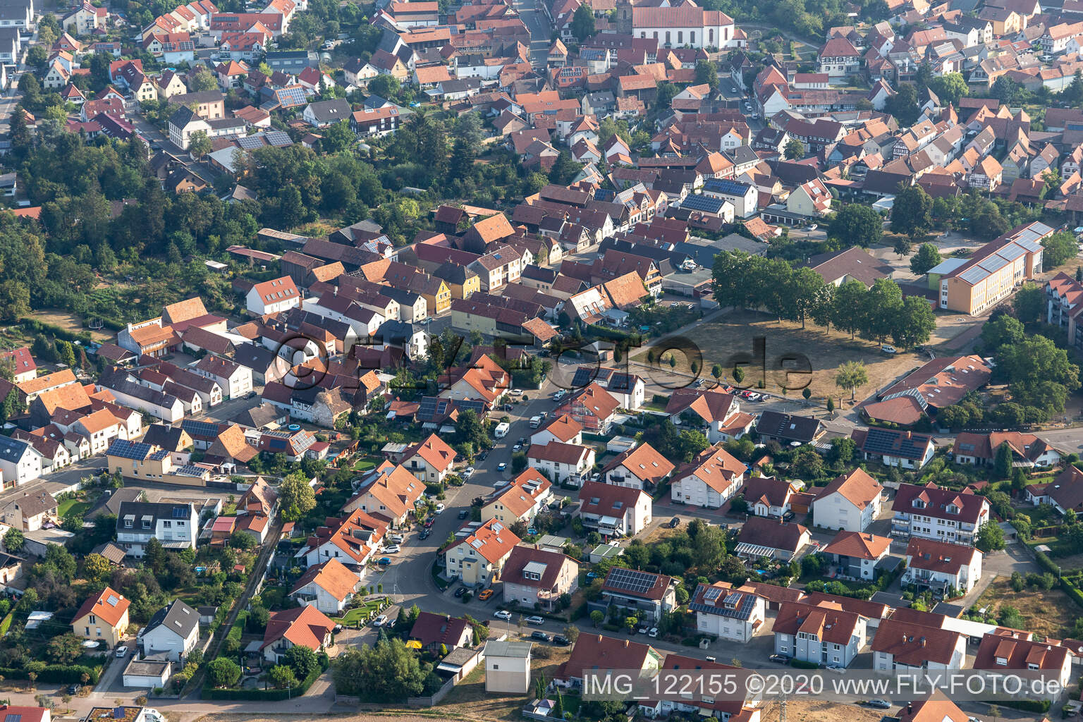 Luftbild von Rappengasse in Rheinzabern im Bundesland Rheinland-Pfalz, Deutschland