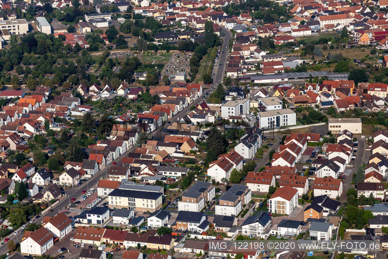 Rülzheim im Bundesland Rheinland-Pfalz, Deutschland von oben