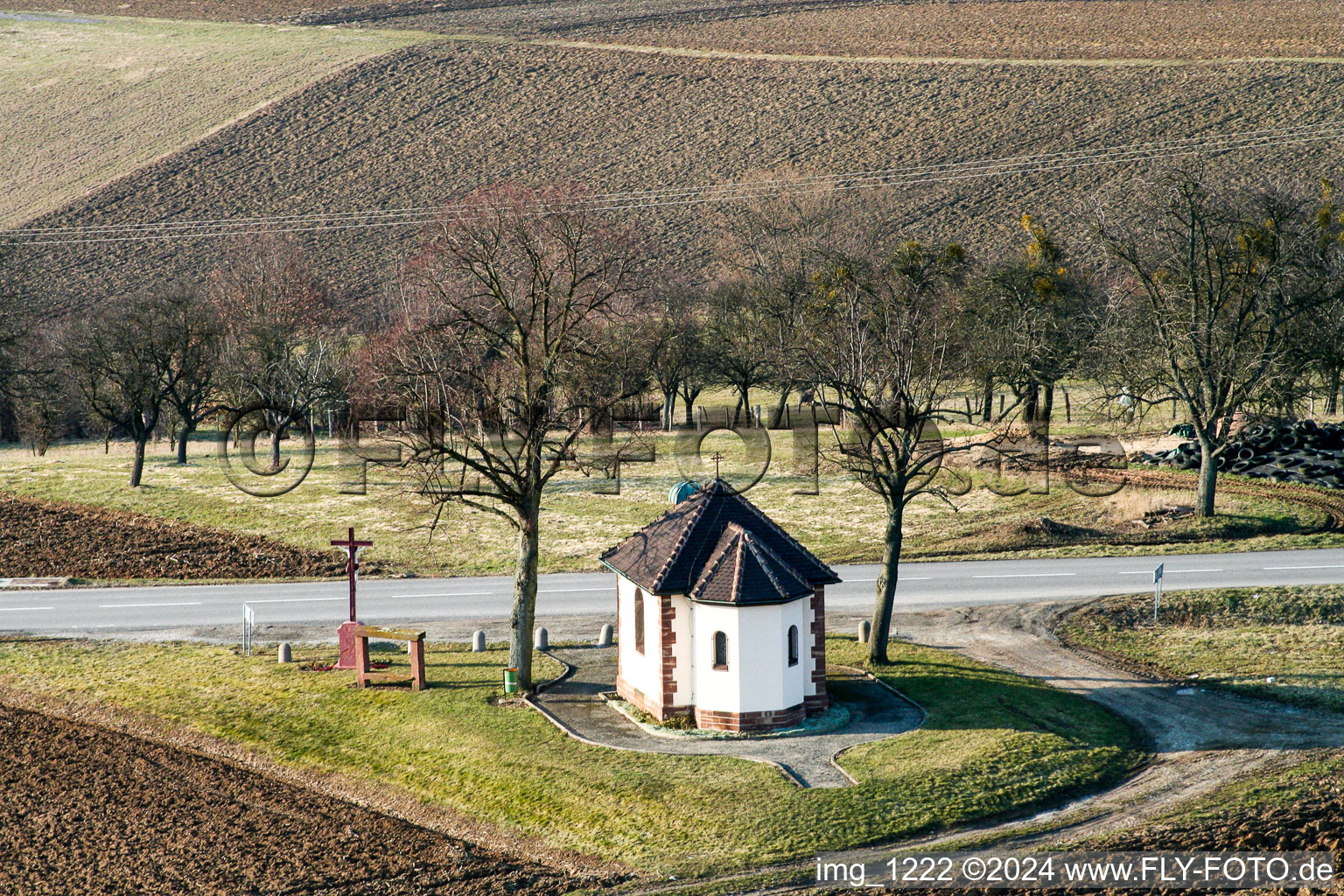 Chapelle Notre Dame des Tilleuls in Soultz-sous-Forêts im Bundesland Bas-Rhin, Frankreich