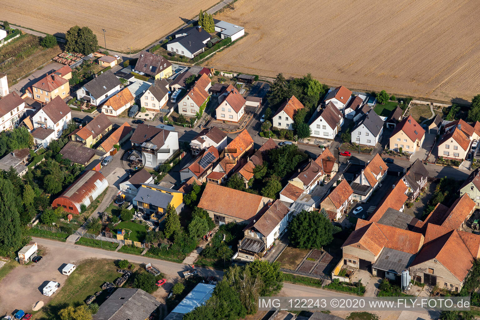 Luftaufnahme von Saarstr in Kandel im Bundesland Rheinland-Pfalz, Deutschland