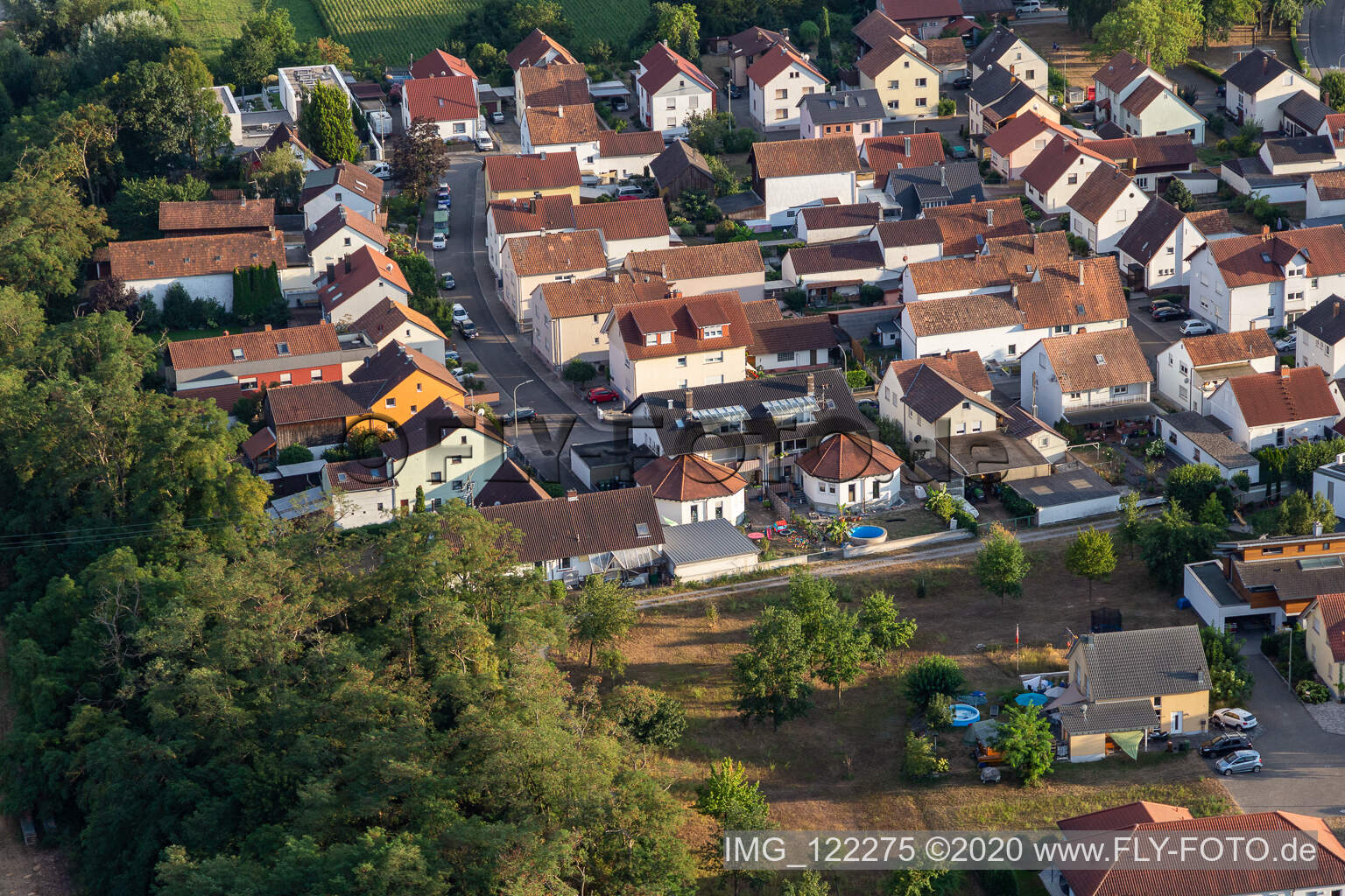Luftbild von Hardtwald in Neupotz im Bundesland Rheinland-Pfalz, Deutschland