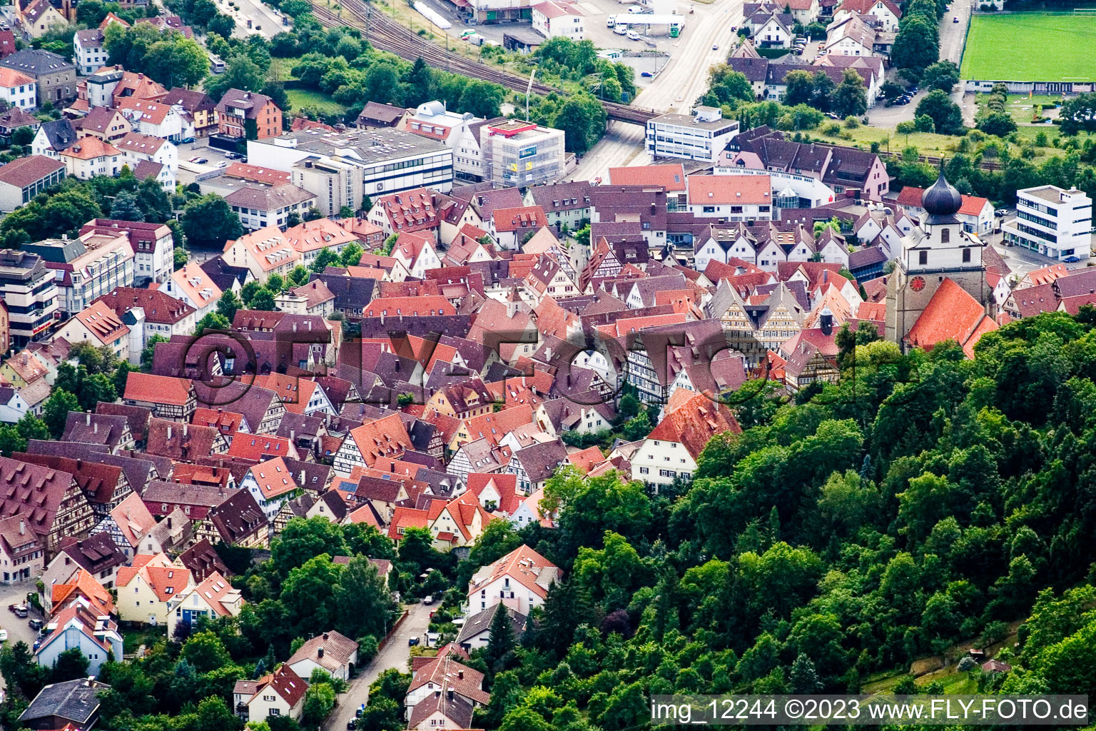 Altstadt in Herrenberg im Bundesland Baden-Württemberg, Deutschland