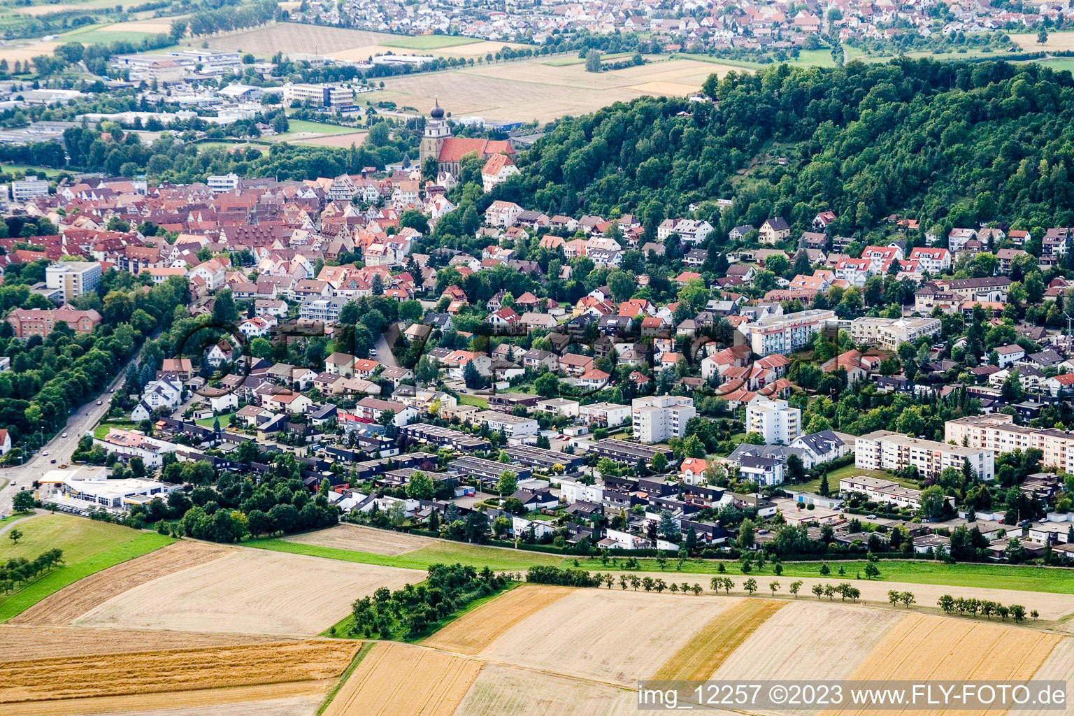 Luftbild von Von Süden in Herrenberg im Bundesland Baden-Württemberg, Deutschland