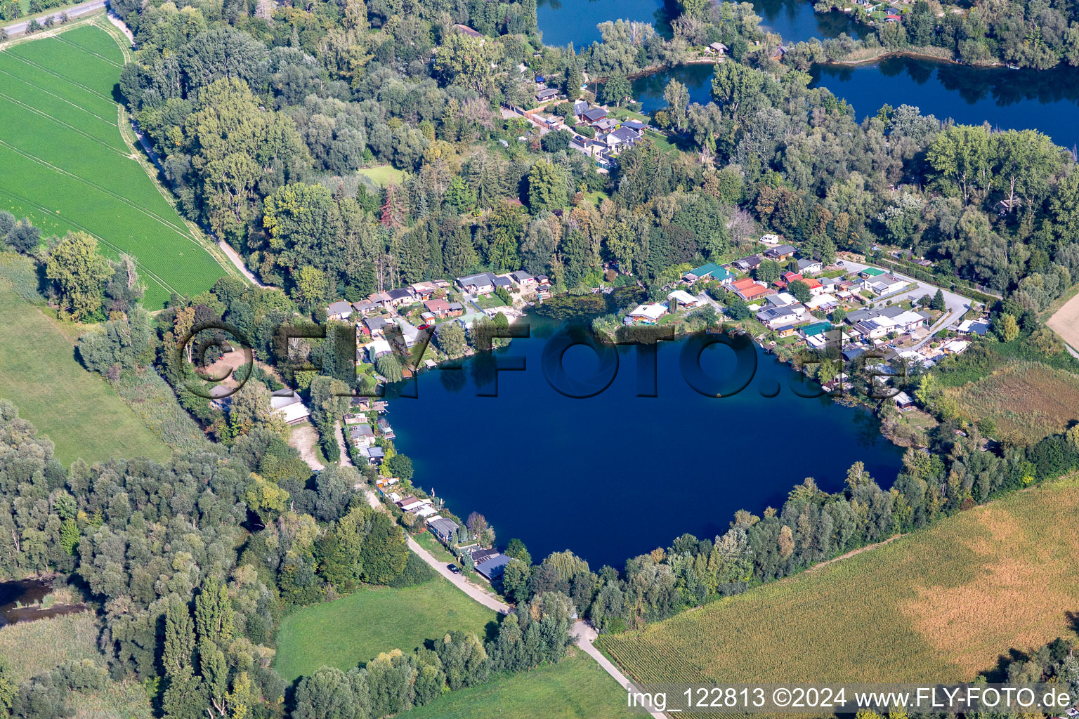 Sauerwiesen, Wagbachhäusel in Altlußheim im Bundesland Baden-Württemberg, Deutschland