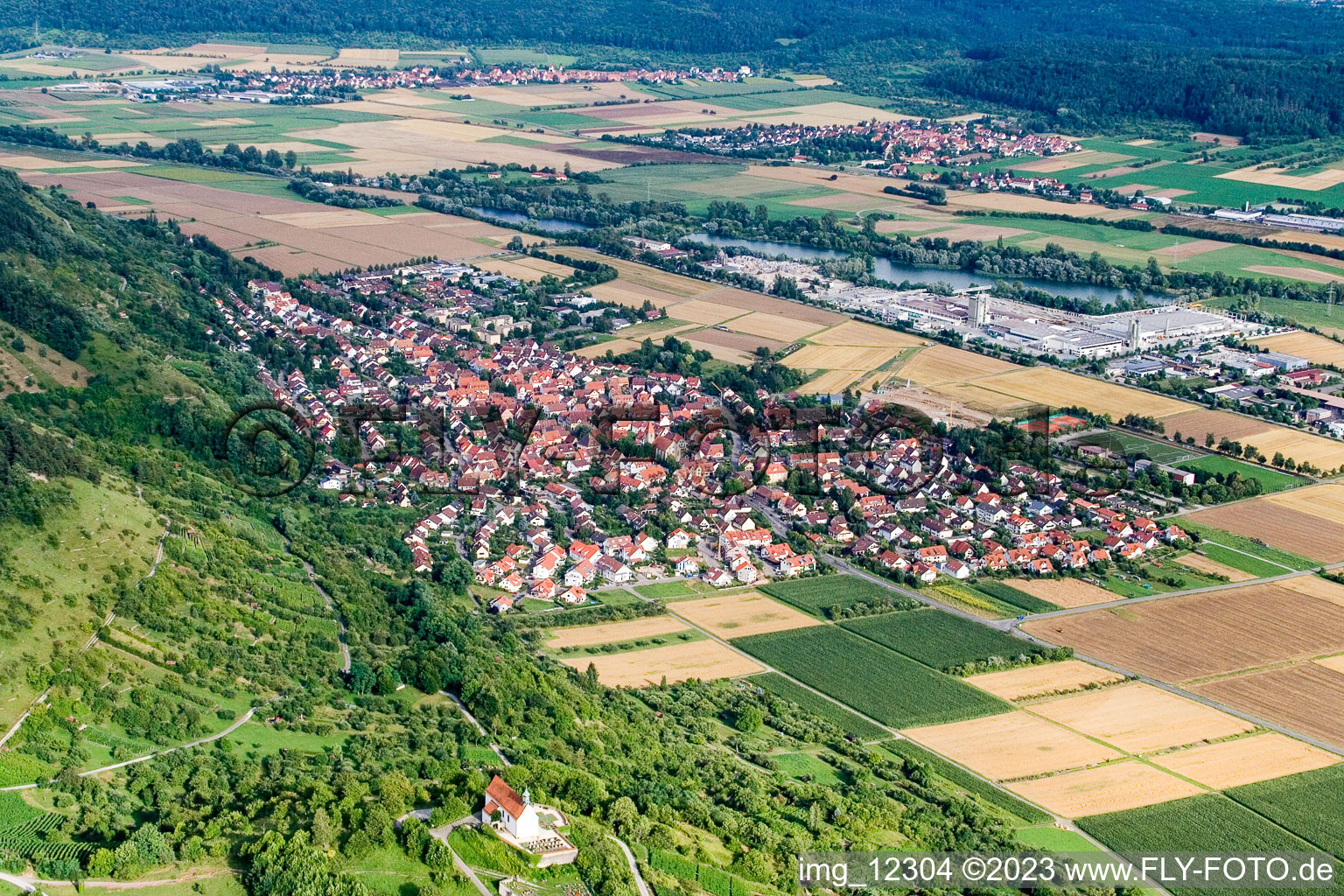 Luftaufnahme von Hirschau, Wurmlinger Kapelle im Bundesland Baden-Württemberg, Deutschland