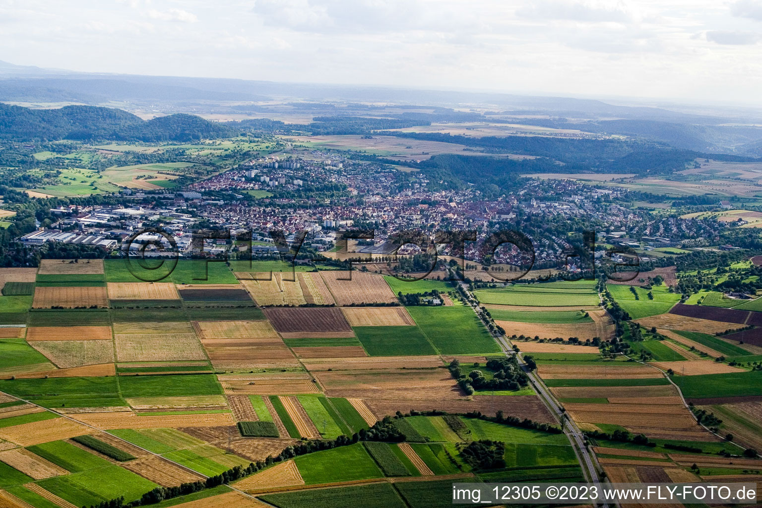 Luftbild von Rottenburg am Neckar im Bundesland Baden-Württemberg, Deutschland