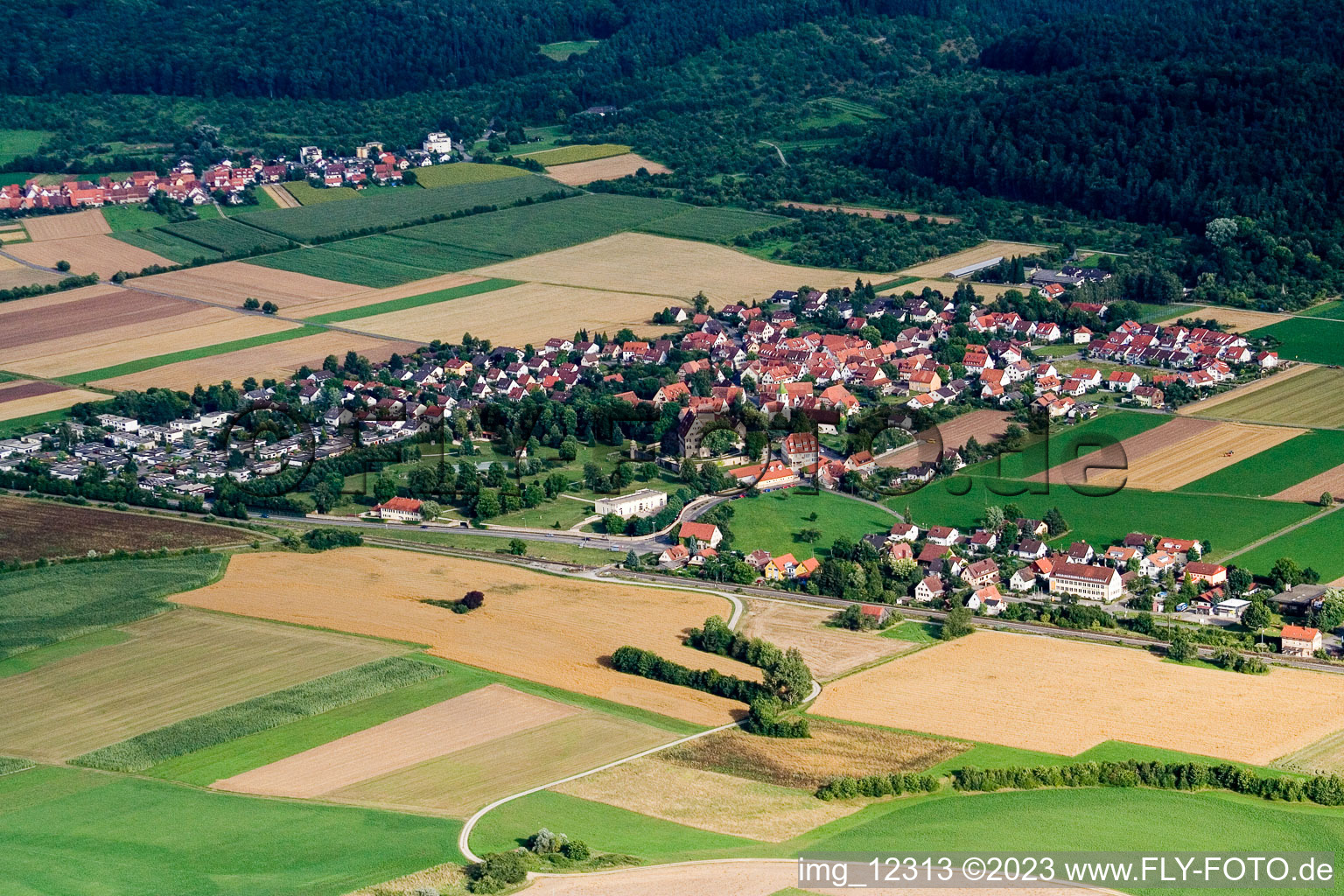 Luftbild von Kilchberg bei Tübingen im Bundesland Baden-Württemberg, Deutschland