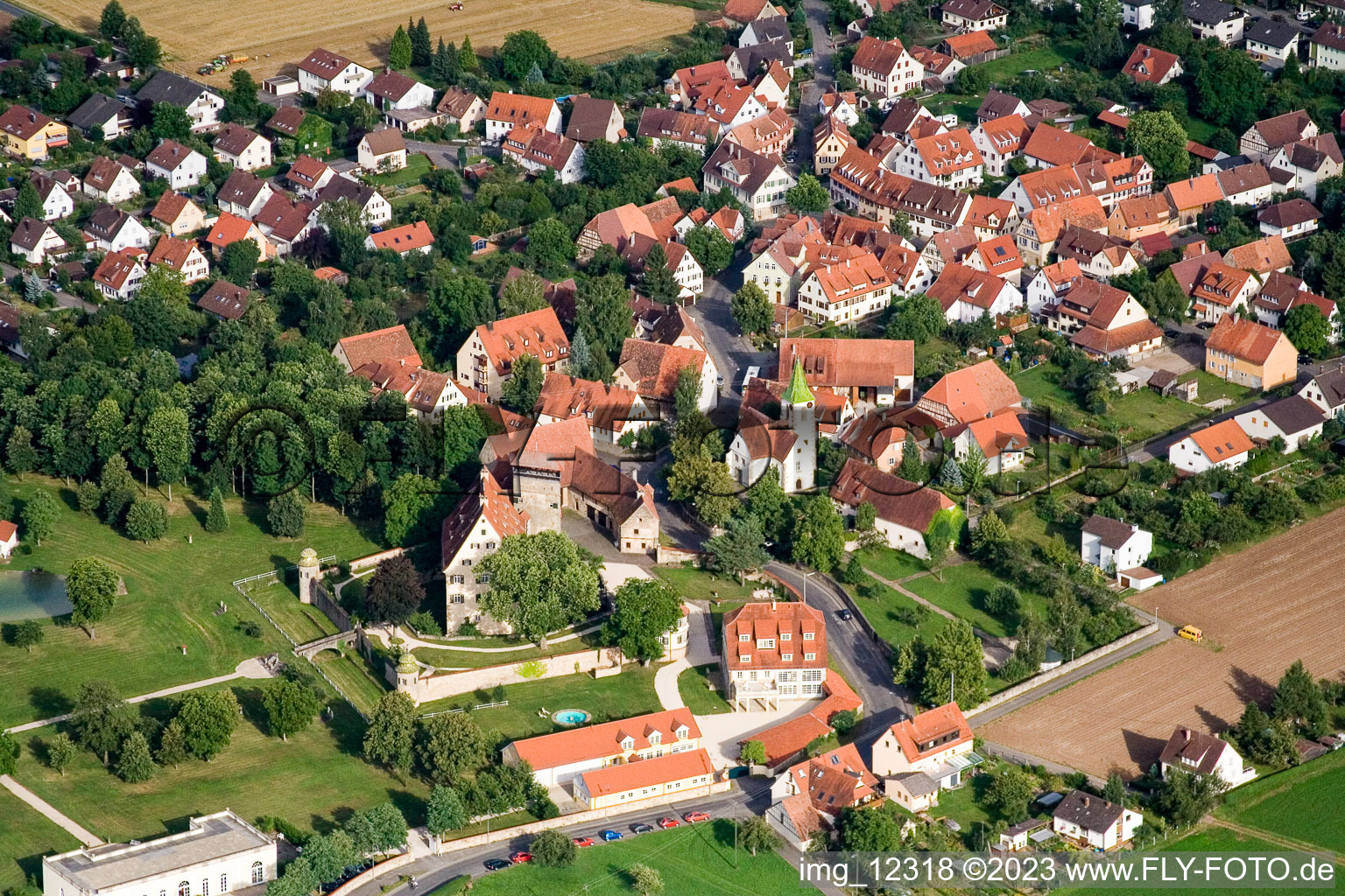 Luftaufnahme von Kilchberg bei Tübingen im Bundesland Baden-Württemberg, Deutschland