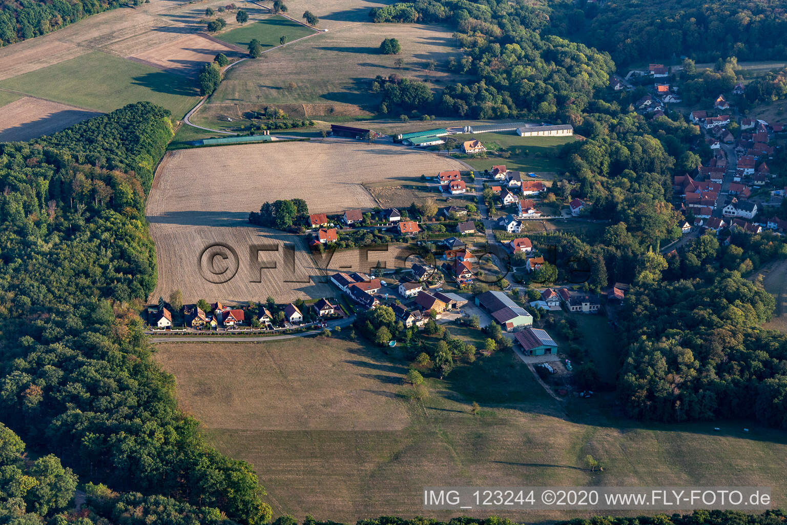 Drachenbronn-Birlenbach im Bundesland Bas-Rhin, Frankreich vom Flugzeug aus