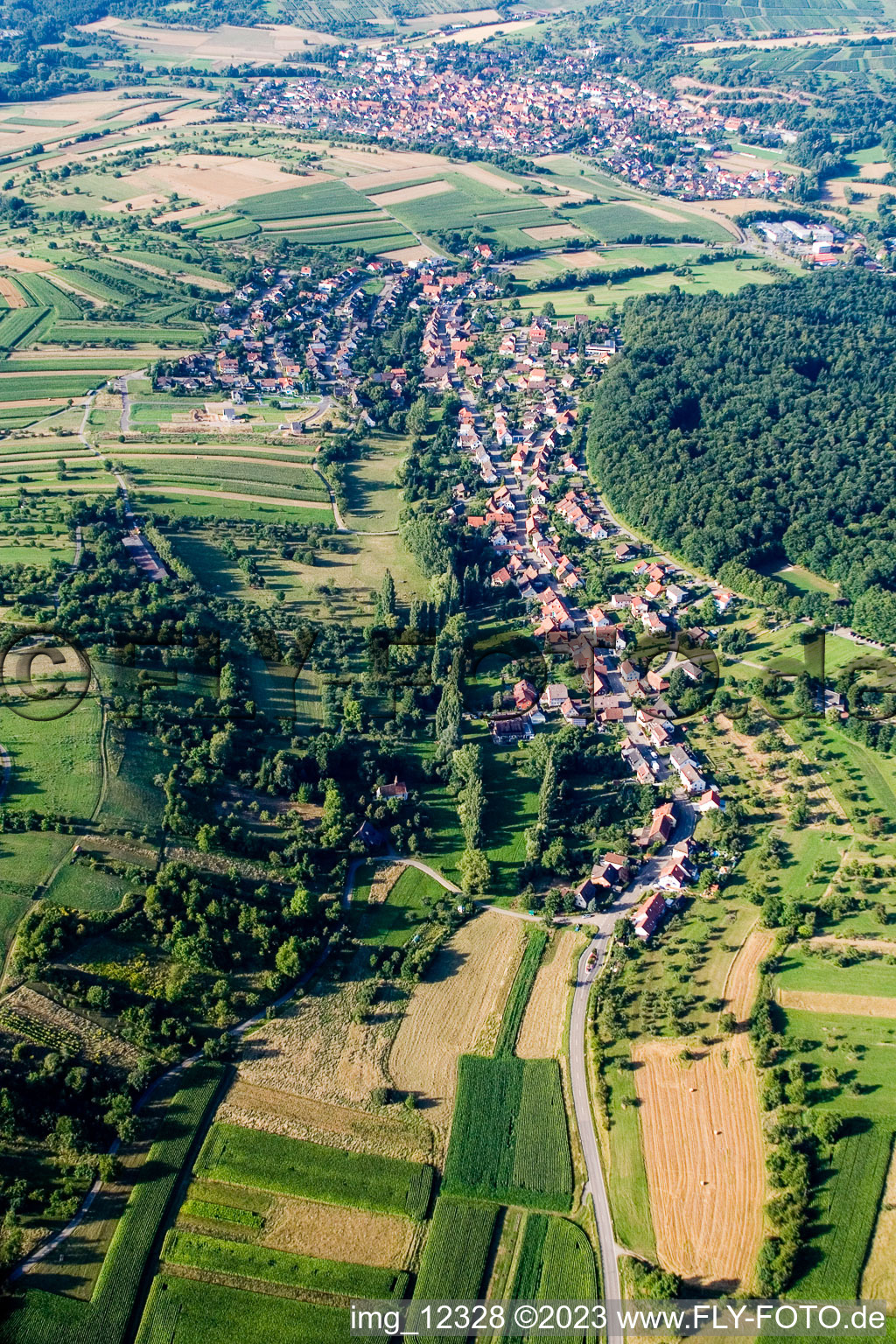 Luftaufnahme von Niebelsbach im Bundesland Baden-Württemberg, Deutschland