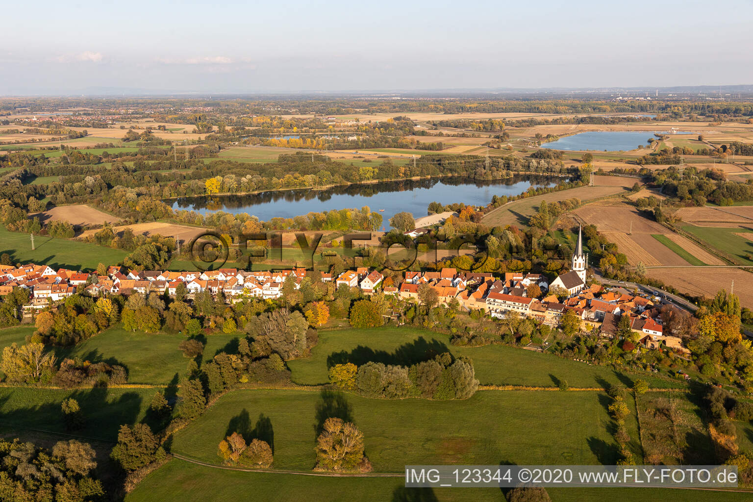 Luftbild von Hinterstädel in Jockgrim im Bundesland Rheinland-Pfalz, Deutschland