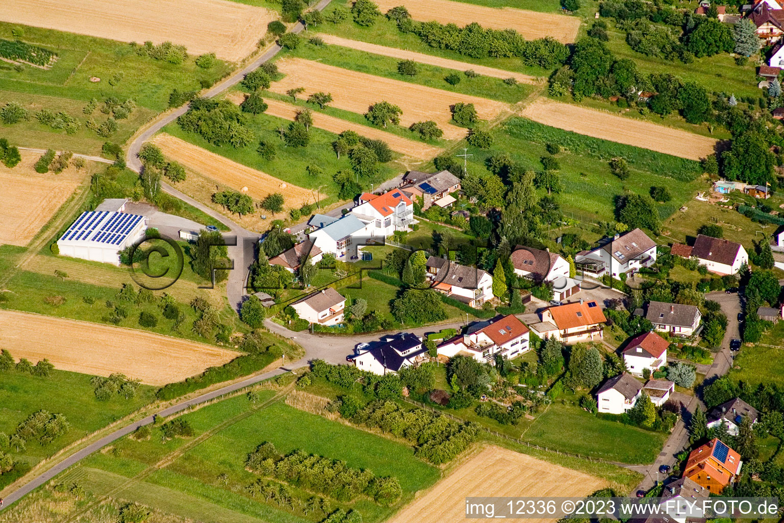 Luftaufnahme von Gräfenhausen, Kelterstr im Bundesland Baden-Württemberg, Deutschland