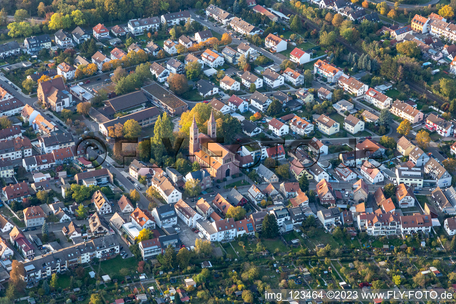 St. Cyriakus im Ortsteil Beiertheim-Bulach in Karlsruhe im Bundesland Baden-Württemberg, Deutschland
