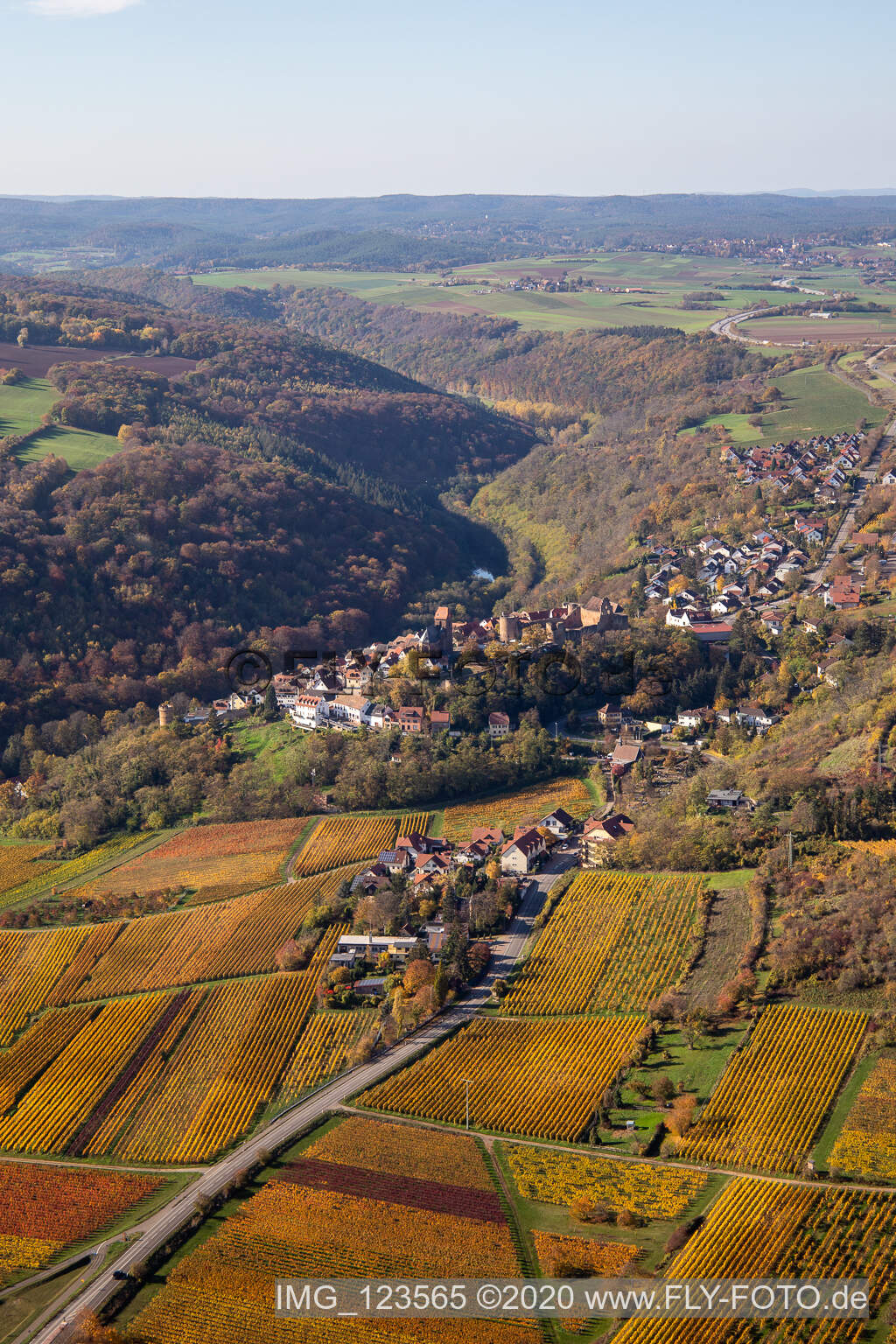 Neuleiningen im Bundesland Rheinland-Pfalz, Deutschland aus der Luft