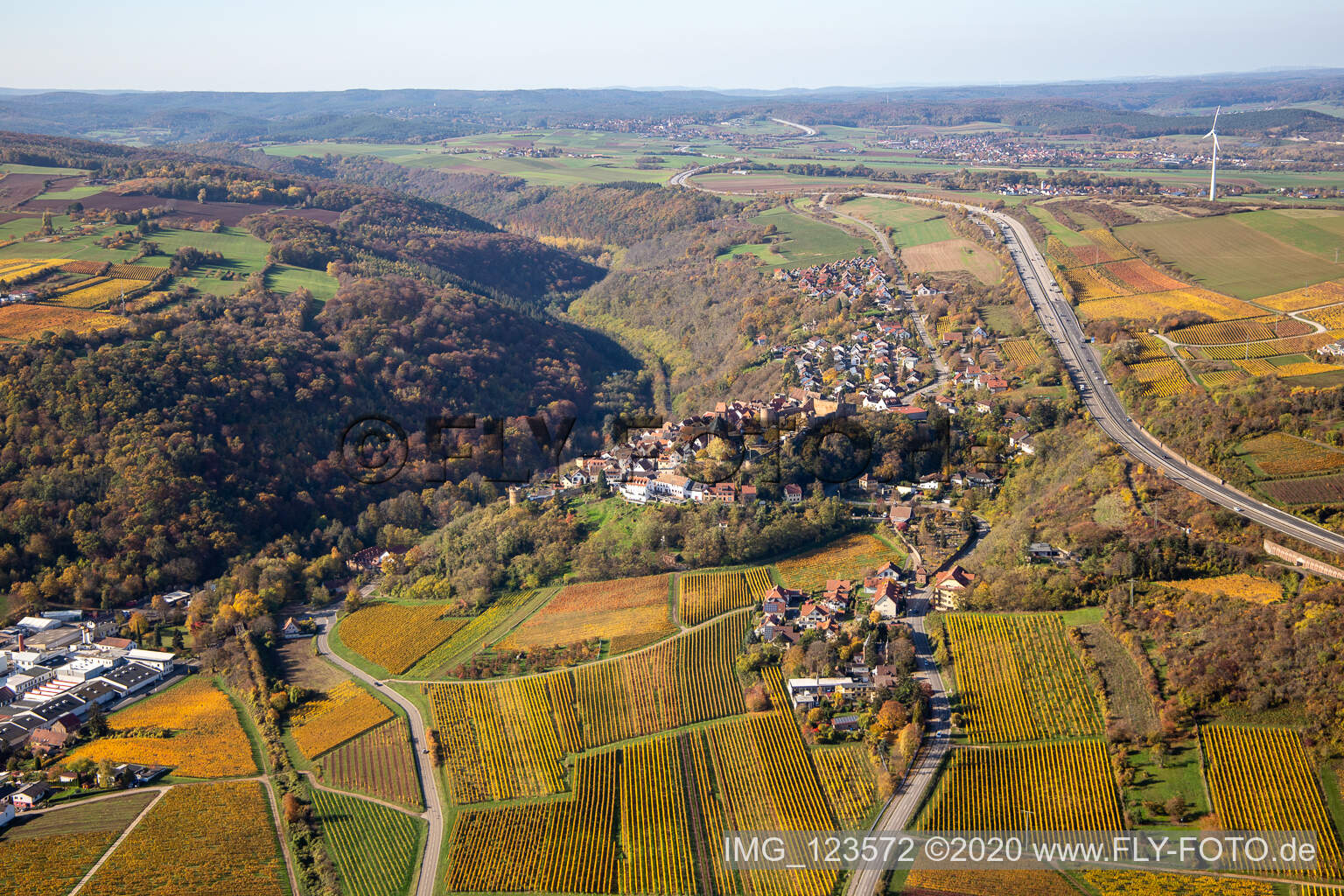 Neuleiningen im Bundesland Rheinland-Pfalz, Deutschland aus der Luft betrachtet
