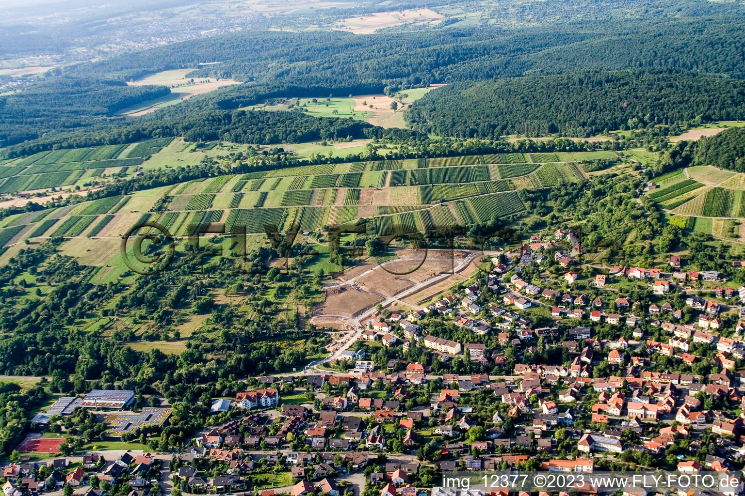 Luftbild von Dietlingen im Bundesland Baden-Württemberg, Deutschland