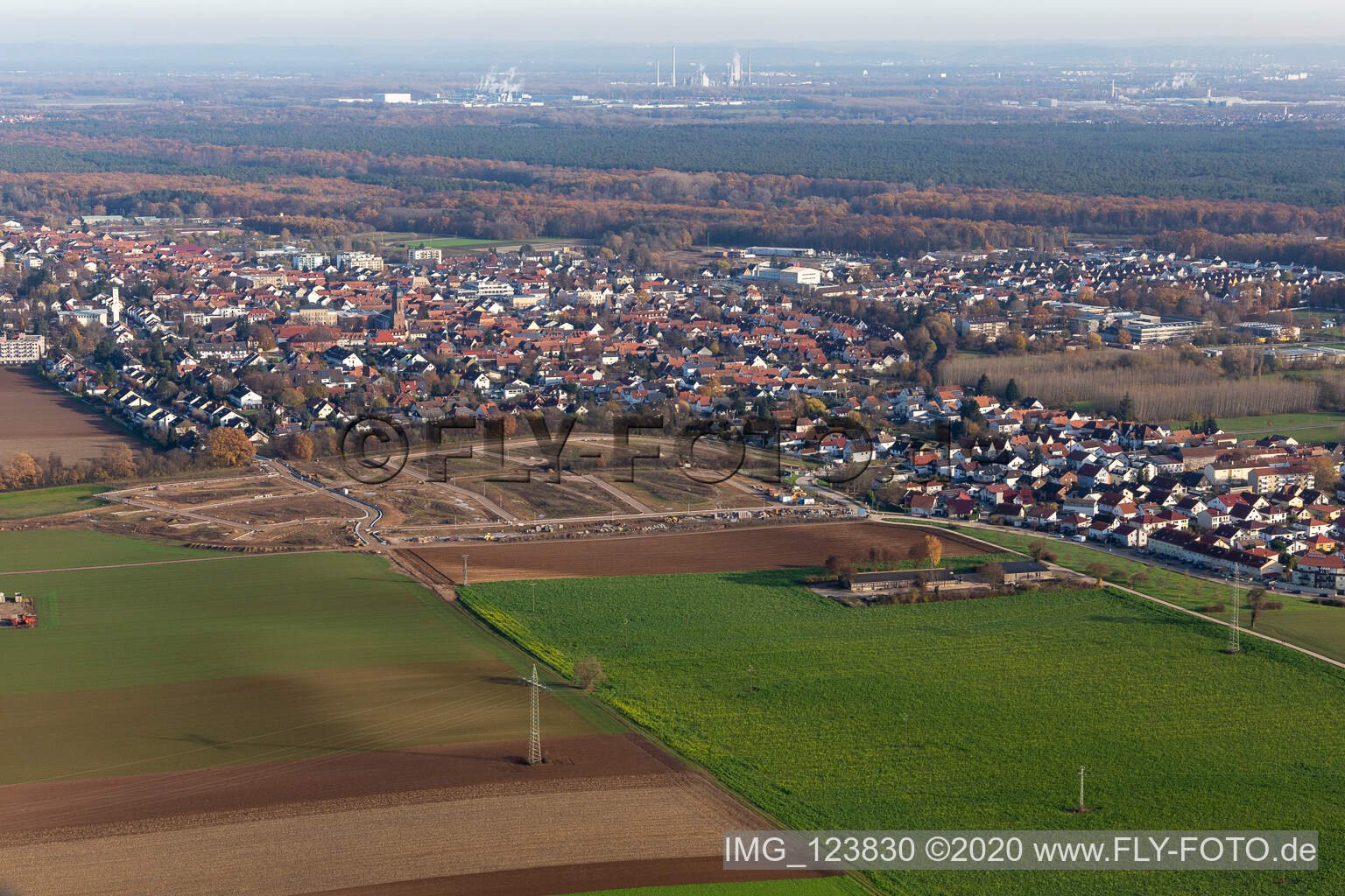 Luftbild von Baugebiet K2 in Kandel im Bundesland Rheinland-Pfalz, Deutschland