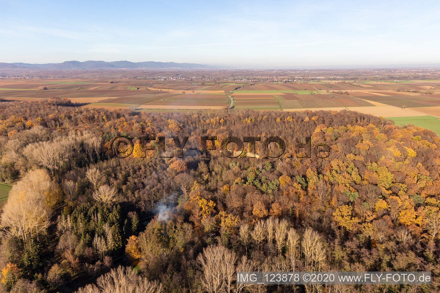 Luftbild von Billigheimer Bruch, Erlenbachtal zwischen Barbelroth, Hergersweiler und Winden im Bundesland Rheinland-Pfalz, Deutschland